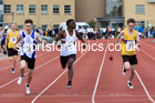 Mens U-17s and Boys U-15s 100 metres, 2022 Northern Inter Counties U17s and U15s Track and Field, York, Thursday, June 2nd. Photo: David T. Hewitson/Sports for All Pics